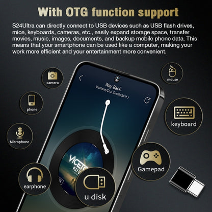 S24 Ultra / C24, écran 6,8 pouces, Android 8.1 7731E Quad Core, réseau : 3G, OTG, Dual SIM, 2GB+16GB
