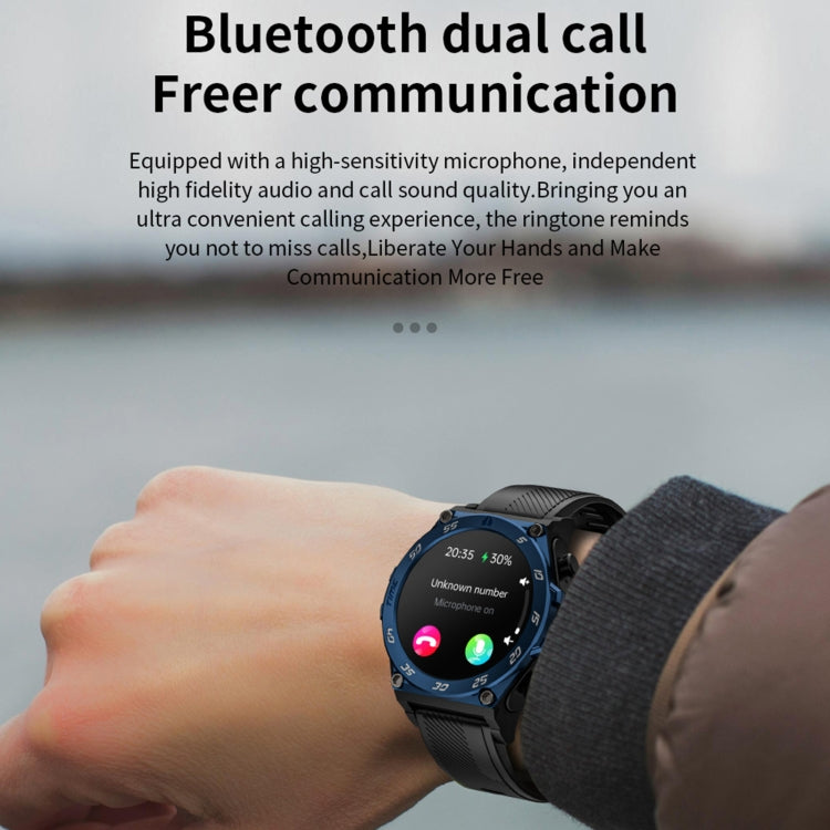 Montre intelligente de sport LC18 1,53 pouces IP67 BT5.0 avec écouteurs, prise en charge des appels Bluetooth/sommeil/oxygène sanguin/fréquence cardiaque/moniteur de santé de la pression artérielle