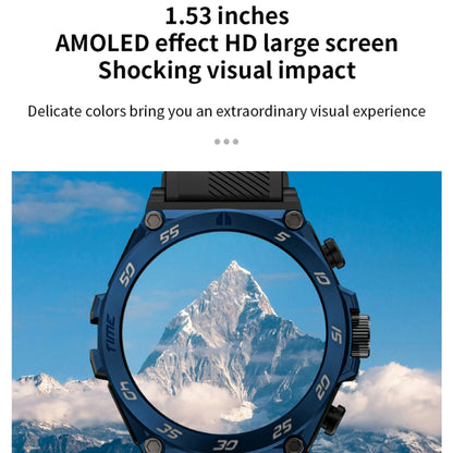 Montre intelligente de sport LC18 1,53 pouces IP67 BT5.0 avec écouteurs, prise en charge des appels Bluetooth/sommeil/oxygène sanguin/fréquence cardiaque/moniteur de santé de la pression artérielle