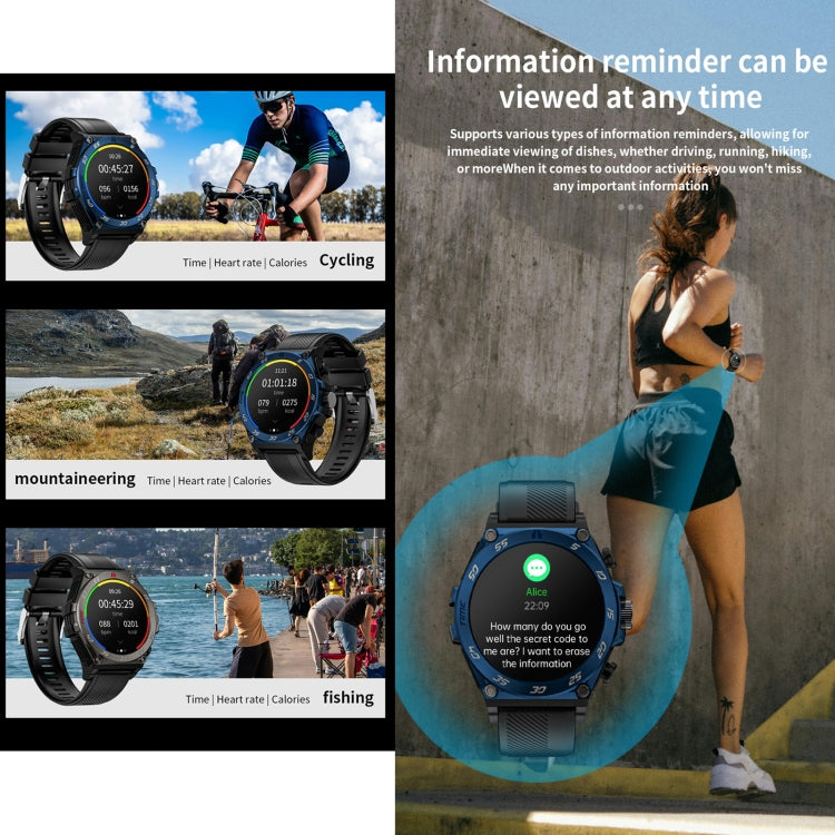 Montre intelligente de sport LC18 1,53 pouces IP67 BT5.0 avec écouteurs, prise en charge des appels Bluetooth/sommeil/oxygène sanguin/fréquence cardiaque/moniteur de santé de la pression artérielle
