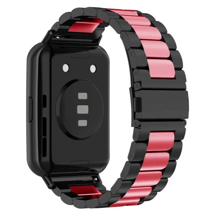 Bracelet de montre en métal en acier inoxydable à trois perles, For Huawei Watch Fit 5 / Fit 5 Pro / Fit 4 / Fit 3