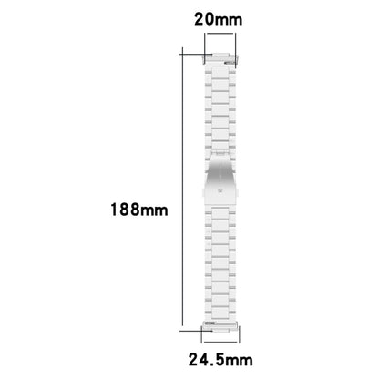 Bracelet de montre en métal en acier inoxydable à trois perles, For Huawei Watch Fit 5 / Fit 5 Pro / Fit 4 / Fit 3