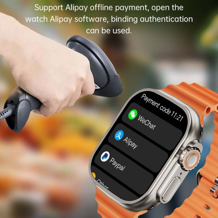 Montre intelligente de sport WS12 ULTRA 2 de 2,2 pouces, code de paiement pris en charge / appel Bluetooth / sommeil / oxygène sanguin / fréquence cardiaque / moniteur de santé de la pression artérielle