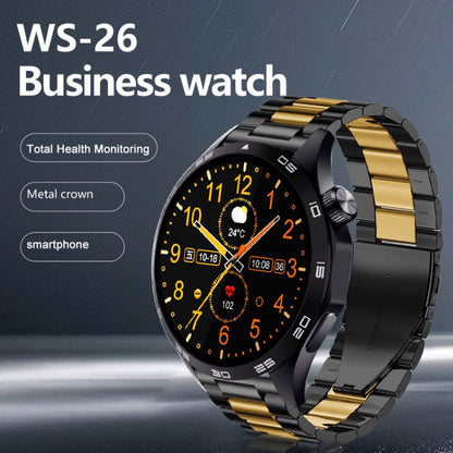 WS-26 1,52 pouces IP67 Sport montre intelligente prise en charge des appels Bluetooth/sommeil/oxygène sanguin/fréquence cardiaque/moniteur de santé de la pression artérielle, Silicone Strap, Steel Strap, Leather Strap