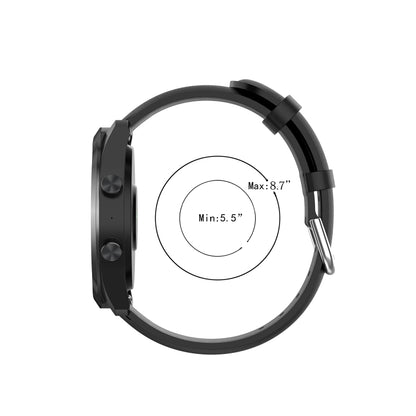 Bracelet en cuir de 22 mm avec boucle à queue ronde, For Ticwatch Pro 2020, For Huawei Watch GT2E, For Samsung Galaxy Watch 3 45mm