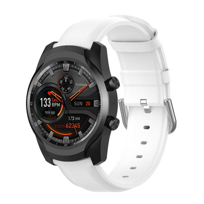 Bracelet en cuir de 22 mm avec boucle à queue ronde, For Ticwatch Pro 2020, For Huawei Watch GT2E, For Samsung Galaxy Watch 3 45mm