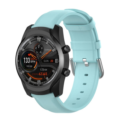 Bracelet en cuir de 22 mm avec boucle à queue ronde, For Ticwatch Pro 2020, For Huawei Watch GT2E, For Samsung Galaxy Watch 3 45mm