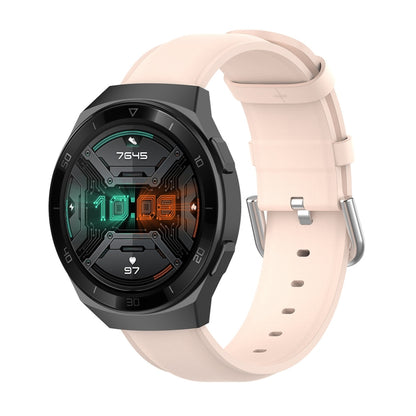 Bracelet en cuir de 22 mm avec boucle à queue ronde, For Ticwatch Pro 2020, For Huawei Watch GT2E, For Samsung Galaxy Watch 3 45mm