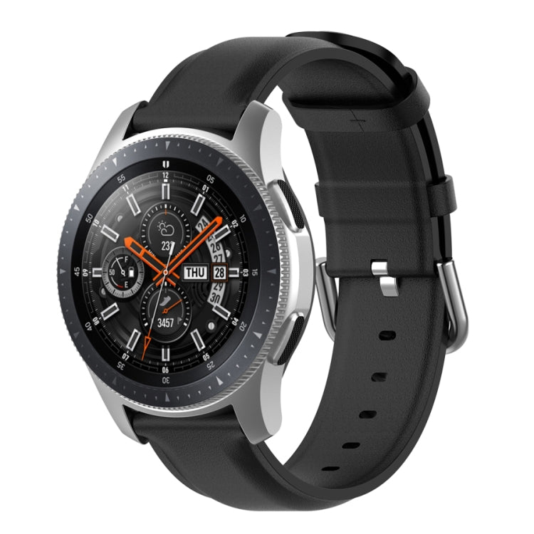 Bracelet en cuir de 22 mm avec boucle à queue ronde, For Ticwatch Pro 2020, For Huawei Watch GT2E, For Samsung Galaxy Watch 3 45mm