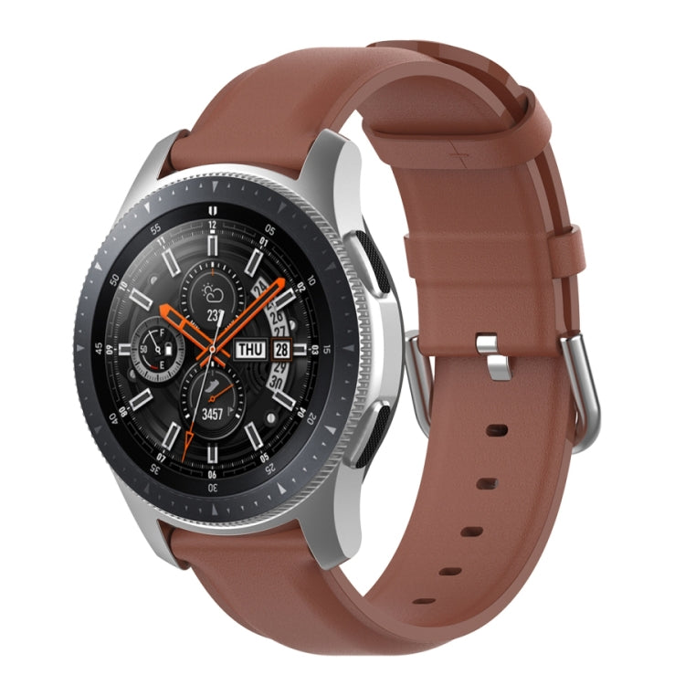 Bracelet en cuir de 22 mm avec boucle à queue ronde, For Ticwatch Pro 2020, For Huawei Watch GT2E, For Samsung Galaxy Watch 3 45mm