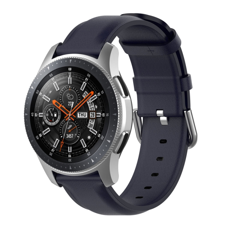 Bracelet en cuir de 22 mm avec boucle à queue ronde, For Ticwatch Pro 2020, For Huawei Watch GT2E, For Samsung Galaxy Watch 3 45mm