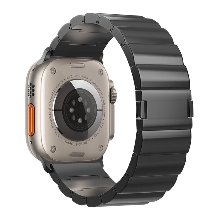 Bracelet de montre en métal titane à boucle magnétique à une perle, For Apple Watch Series 10 46mm, For Apple Watch Series 10 42mm, For Apple Watch SE 2023 44mm, For Apple Watch SE 2023 40mm, For Apple Watch Ultra 2 49mm, For Apple Watch Series 9 45mm ...
