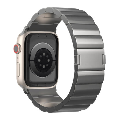 Bracelet de montre en métal titane à boucle magnétique à une perle, For Apple Watch Series 10 46mm, For Apple Watch Series 10 42mm, For Apple Watch SE 2023 44mm, For Apple Watch SE 2023 40mm, For Apple Watch Ultra 2 49mm, For Apple Watch Series 9 45mm ...