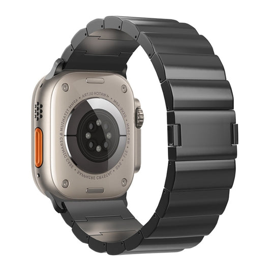 Bracelet de montre en métal titane à boucle magnétique à une perle, For Apple Watch Series 10 46mm, For Apple Watch Series 10 42mm, For Apple Watch SE 2023 44mm, For Apple Watch SE 2023 40mm, For Apple Watch Ultra 2 49mm, For Apple Watch Series 9 45mm ...