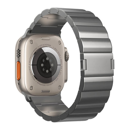 Bracelet de montre en métal titane à boucle magnétique à une perle, For Apple Watch Series 10 46mm, For Apple Watch Series 10 42mm, For Apple Watch SE 2023 44mm, For Apple Watch SE 2023 40mm, For Apple Watch Ultra 2 49mm, For Apple Watch Series 9 45mm ...