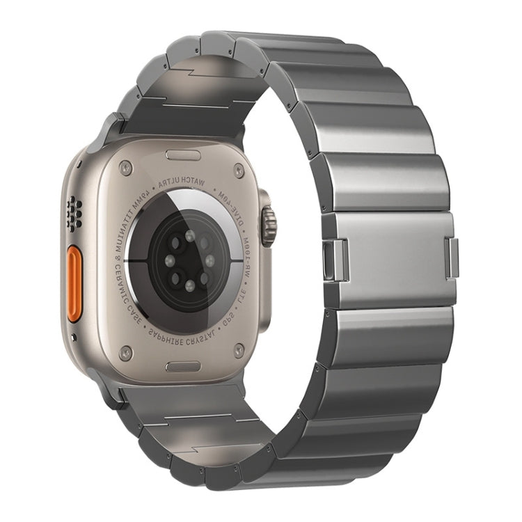 Bracelet de montre en métal titane à boucle magnétique à une perle, For Apple Watch Series 10 46mm, For Apple Watch Series 10 42mm, For Apple Watch SE 2023 44mm, For Apple Watch SE 2023 40mm, For Apple Watch Ultra 2 49mm, For Apple Watch Series 9 45mm ...