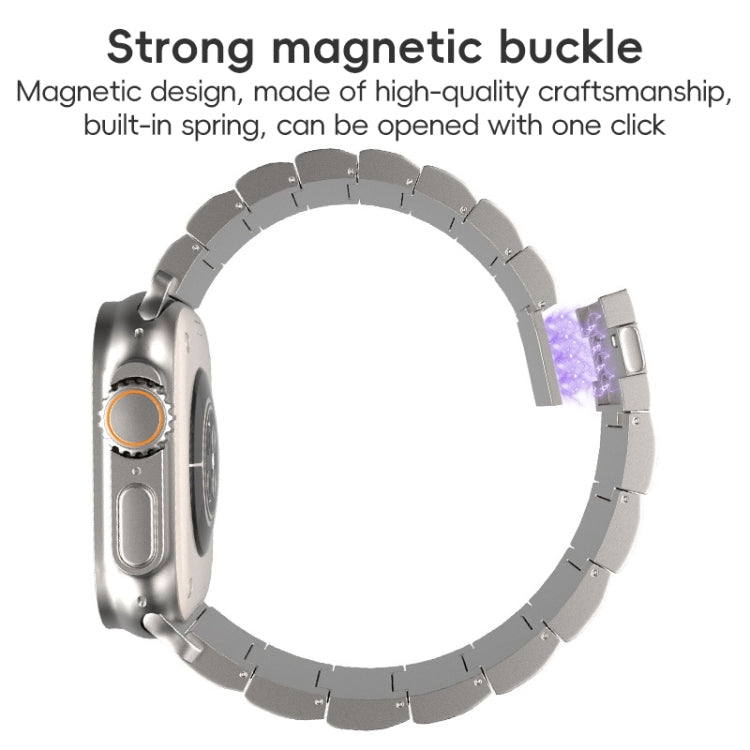 Bracelet de montre en métal titane à boucle magnétique à une perle, For Apple Watch Series 10 46mm, For Apple Watch Series 10 42mm, For Apple Watch SE 2023 44mm, For Apple Watch SE 2023 40mm, For Apple Watch Ultra 2 49mm, For Apple Watch Series 9 45mm ...