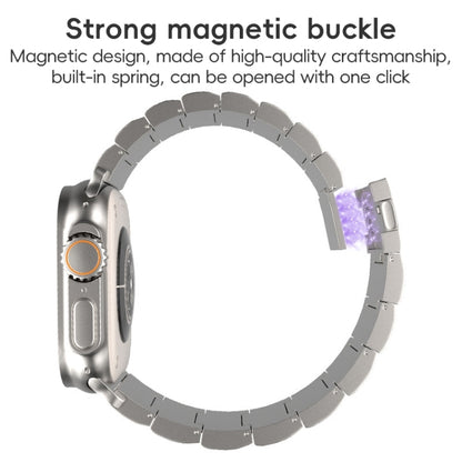 Bracelet de montre en métal titane à boucle magnétique à une perle, For Apple Watch SE 44mm, For Apple Watch Series 6 40mm, For Apple Watch Series 6 44mm, For Apple Watch Series 5 44mm, For Apple Watch Series 5 40mm, For Apple Watch Series 4 44mm      ...