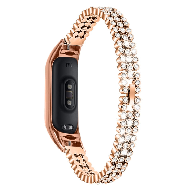 Bracelet de rechange en acier inoxydable serti de diamants, For Xiaomi Mi Band 3 / 4