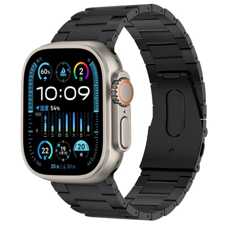Bracelet de montre en métal titane à trois perles PG63, For Apple Watch Series 10 46mm, For Apple Watch Series 10 42mm, For Apple Watch SE 2023 44mm, For Apple Watch SE 2023 40mm, For Apple Watch Ultra 2 49mm, For Apple Watch Series 9 45mm             ...