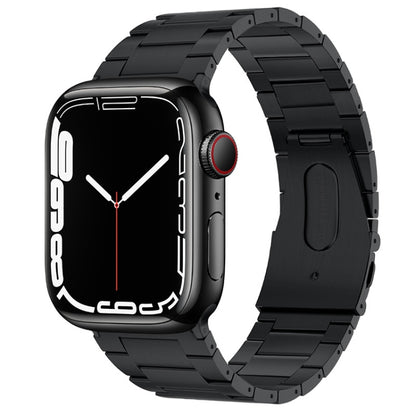 Bracelet de montre en métal titane à trois perles PG63, For Apple Watch Series 4 44mm, For Apple Watch Series 4 40mm, For Apple Watch Series 3 38mm, For Apple Watch Series 3 42mm, For Apple Watch Series 2 42mm, For Apple Watch Series 2 38mm            ...