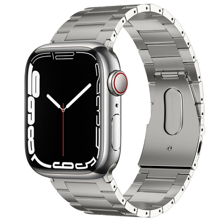 Bracelet de montre en métal titane à trois perles PG63, For Apple Watch Series 4 44mm, For Apple Watch Series 4 40mm, For Apple Watch Series 3 38mm, For Apple Watch Series 3 42mm, For Apple Watch Series 2 42mm, For Apple Watch Series 2 38mm            ...