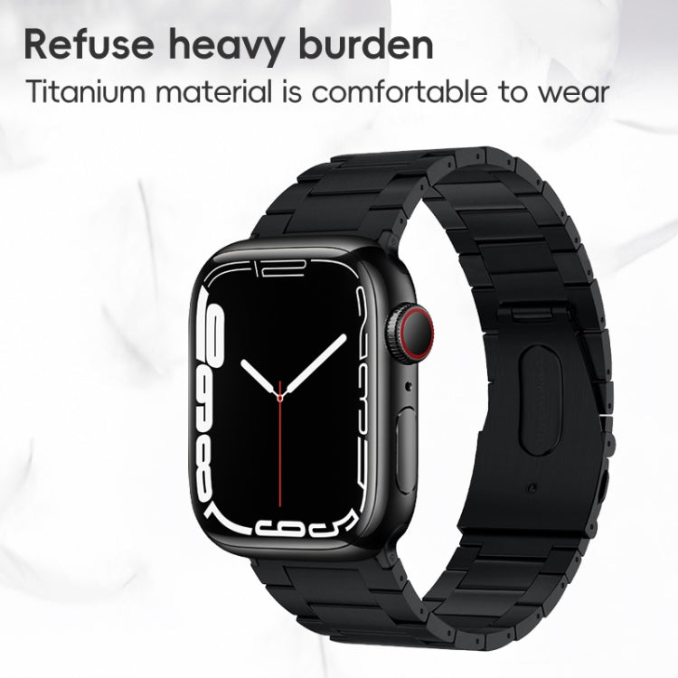 Bracelet de montre en métal titane à trois perles PG63, For Apple Watch Series 10 46mm, For Apple Watch Series 10 42mm, For Apple Watch SE 2023 44mm, For Apple Watch SE 2023 40mm, For Apple Watch Ultra 2 49mm, For Apple Watch Series 9 45mm             ...