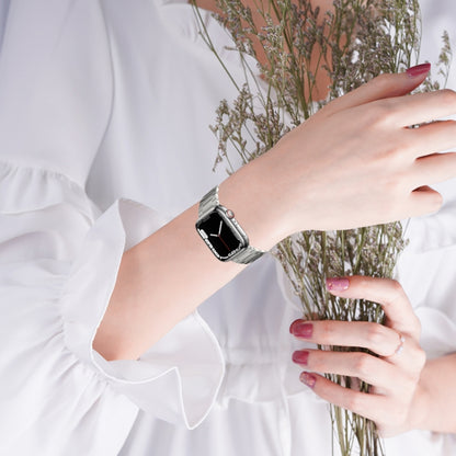 Bracelet de montre en métal titane à trois perles PG63, For Apple Watch Series 4 44mm, For Apple Watch Series 4 40mm, For Apple Watch Series 3 38mm, For Apple Watch Series 3 42mm, For Apple Watch Series 2 42mm, For Apple Watch Series 2 38mm            ...