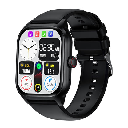 Montre intelligente LEMFO LT10 avec écran TFT de 2,01 pouces prenant en charge les appels Bluetooth / la surveillance de la santé, Steel Strap, Silicone Strap