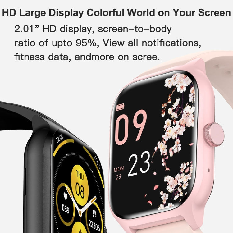 Montre intelligente LEMFO LT10 avec écran TFT de 2,01 pouces prenant en charge les appels Bluetooth / la surveillance de la santé, Steel Strap, Silicone Strap