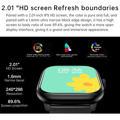 La montre intelligente Y80 avec écran IPS HD de 2,01 pouces prend en charge les appels Bluetooth/surveillance de la santé