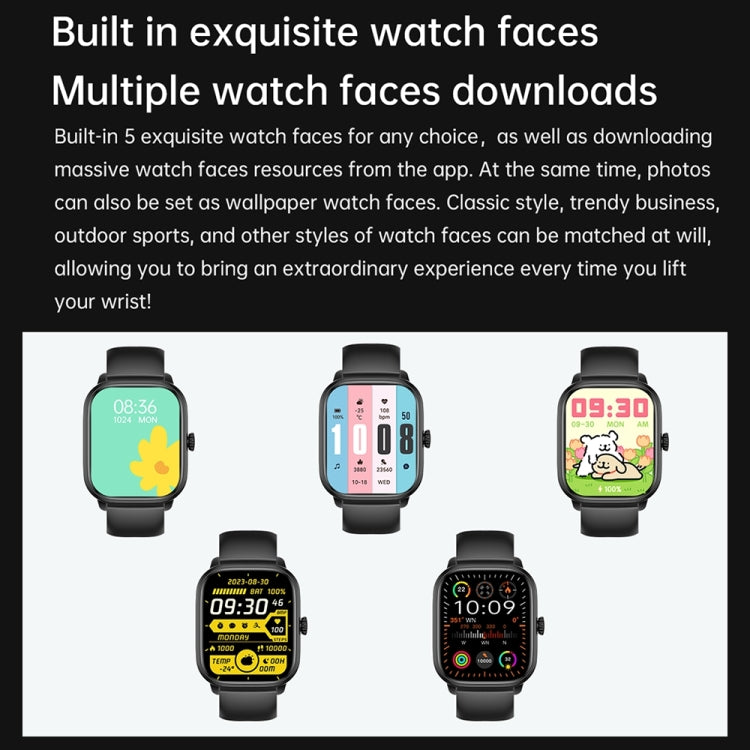 La montre intelligente Y80 avec écran IPS HD de 2,01 pouces prend en charge les appels Bluetooth/surveillance de la santé