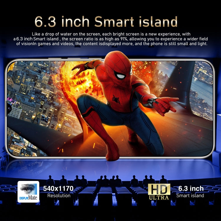 SDT89 / S24 Ultra, écran 6,3 pouces, identification faciale, Android 10.0 MTK6737 Quad Core, réseau : 4G, double SIM, 2GB+16GB