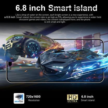 VD1 / i15 Pro Max, écran 6,8 pouces, identification faciale, Android 10.0 MTK6753 Octa Core, réseau : 4G, double SIM, 3GB+64GB