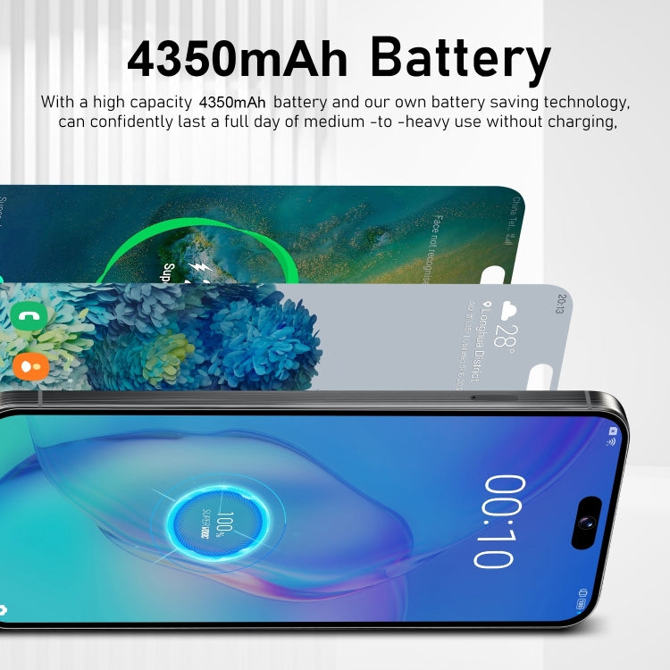 VD1 / i15 Pro Max, écran 6,8 pouces, identification faciale, Android 10.0 MTK6753 Octa Core, réseau : 4G, double SIM, 3GB+64GB