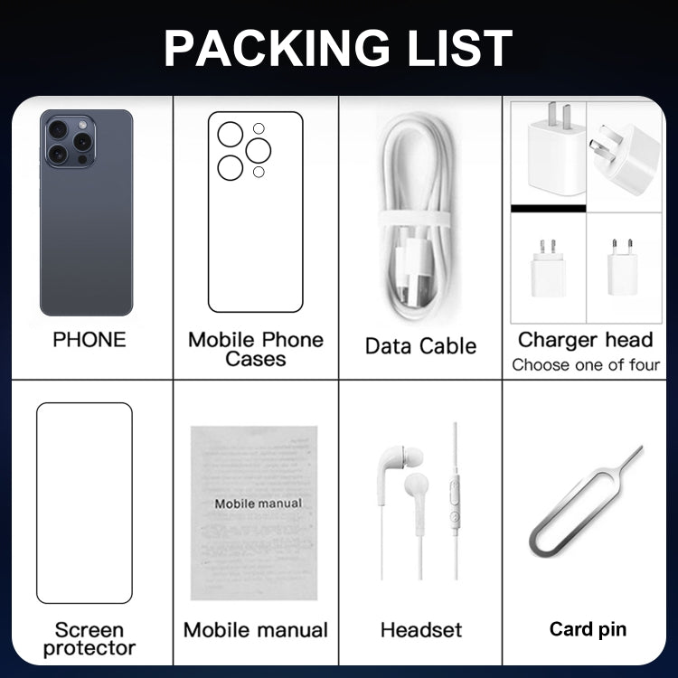 ZPT95 / i15 Pro Max, écran 6,3 pouces, identification faciale, Android 8.1 SC7731 Quad Core, réseau : 5G, double SIM, 2GB+16GB