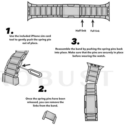 Bracelet de montre en métal titane, For Apple Watch Series 10 46mm, For Apple Watch Series 10 42mm, For Apple Watch SE 2023 44mm, For Apple Watch SE 2023 40mm, For Apple Watch Ultra 2 49mm, For Apple Watch Series 9 45mm, For Apple Watch Series 9 41mm  ...