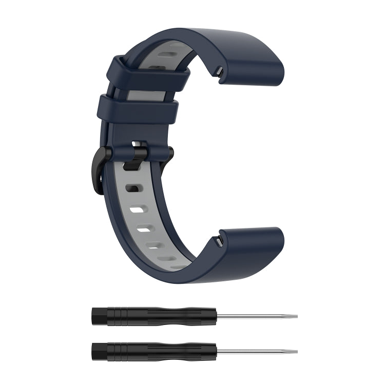 Bracelet en silicone bicolore, For Garmin Fenix 6S