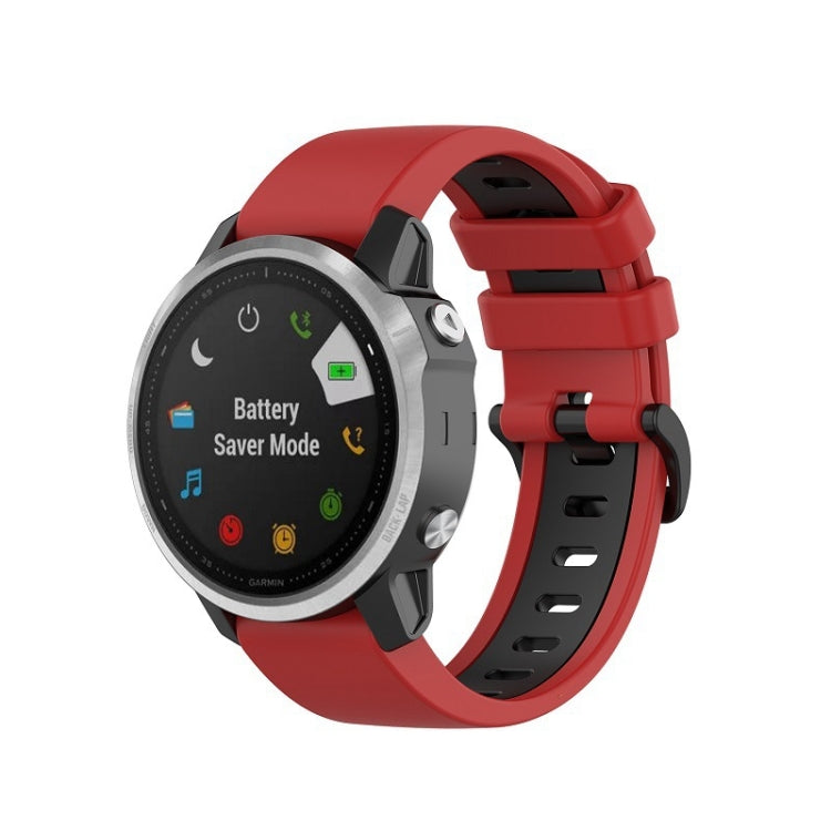 Bracelet en silicone bicolore, For Garmin Fenix 6S