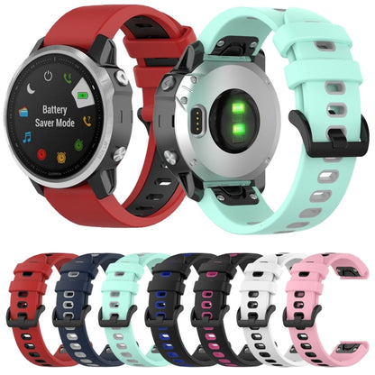 Bracelet en silicone bicolore, For Garmin Fenix 6S