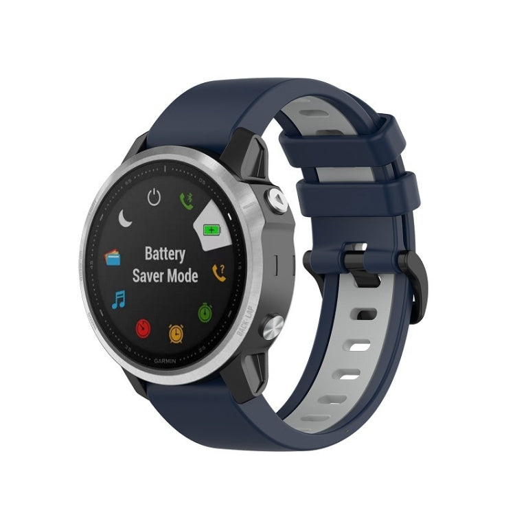 Bracelet en silicone bicolore, For Garmin Fenix 6X