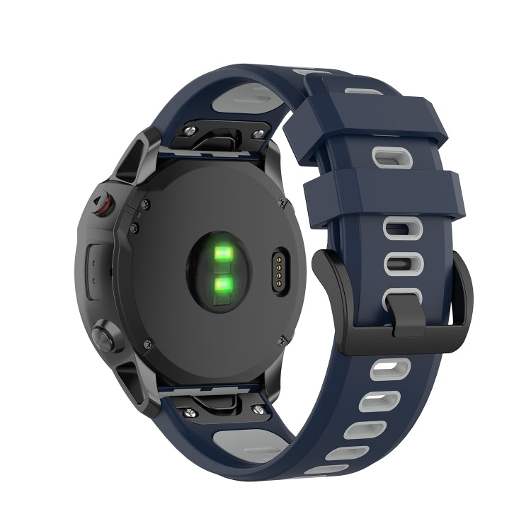 Bracelet en silicone bicolore, For Garmin Fenix 6X