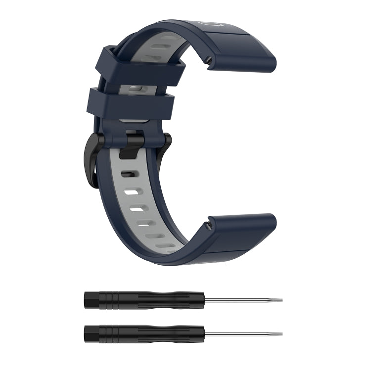 Bracelet en silicone bicolore, For Garmin Fenix 6X