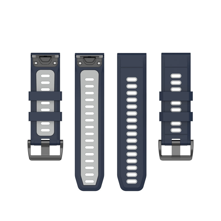 Bracelet en silicone bicolore, For Garmin Fenix 6X