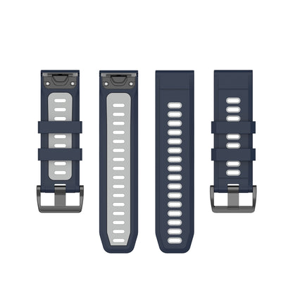 Bracelet en silicone bicolore, For Garmin Fenix 6X
