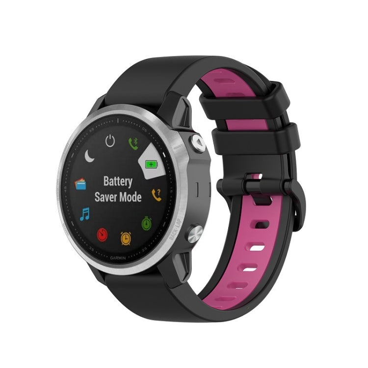 Bracelet en silicone bicolore, For Garmin Fenix 6X