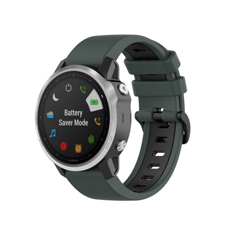Bracelet en silicone bicolore, For Garmin Fenix 6X