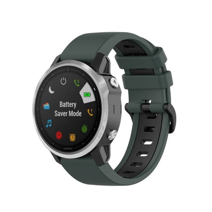 Bracelet en silicone bicolore, For Garmin Fenix 6X