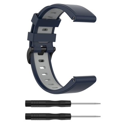 Bracelet en silicone bicolore, For Garmin Fenix 6