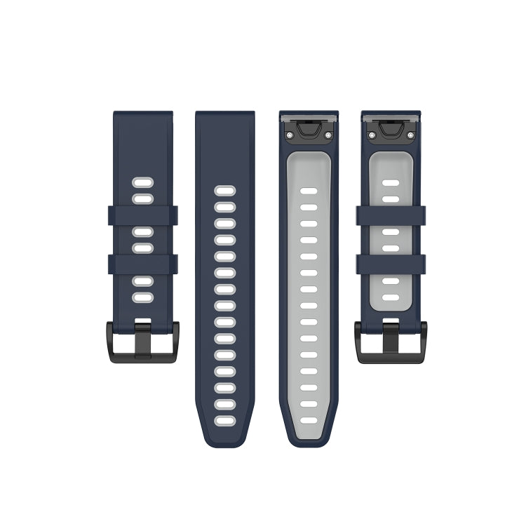 Bracelet en silicone bicolore, For Garmin Fenix 6